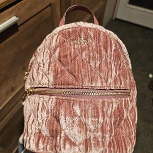 Kate Spade Pink Quilted Backpack